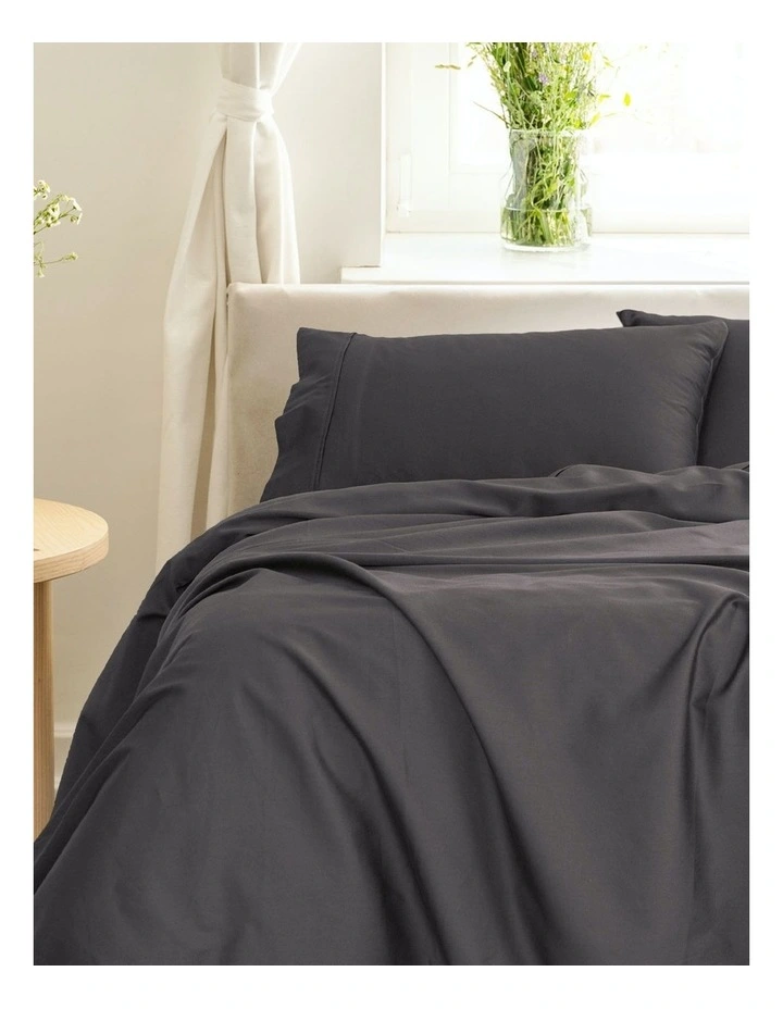 Balmain 1000TC Bamboo Cotton Sheet Set in Pewter