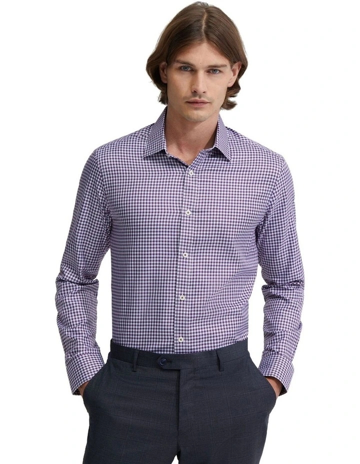 Beckton Egyptian Cotton Shirt in Grape Check