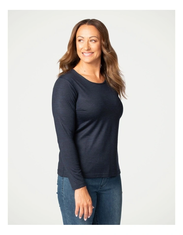 Hedrena Classic Long Sleeve Tee in Blue