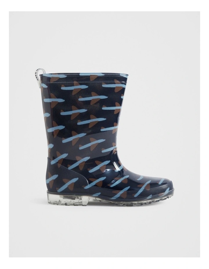 Areoplane Light Up Gumboot in Navy