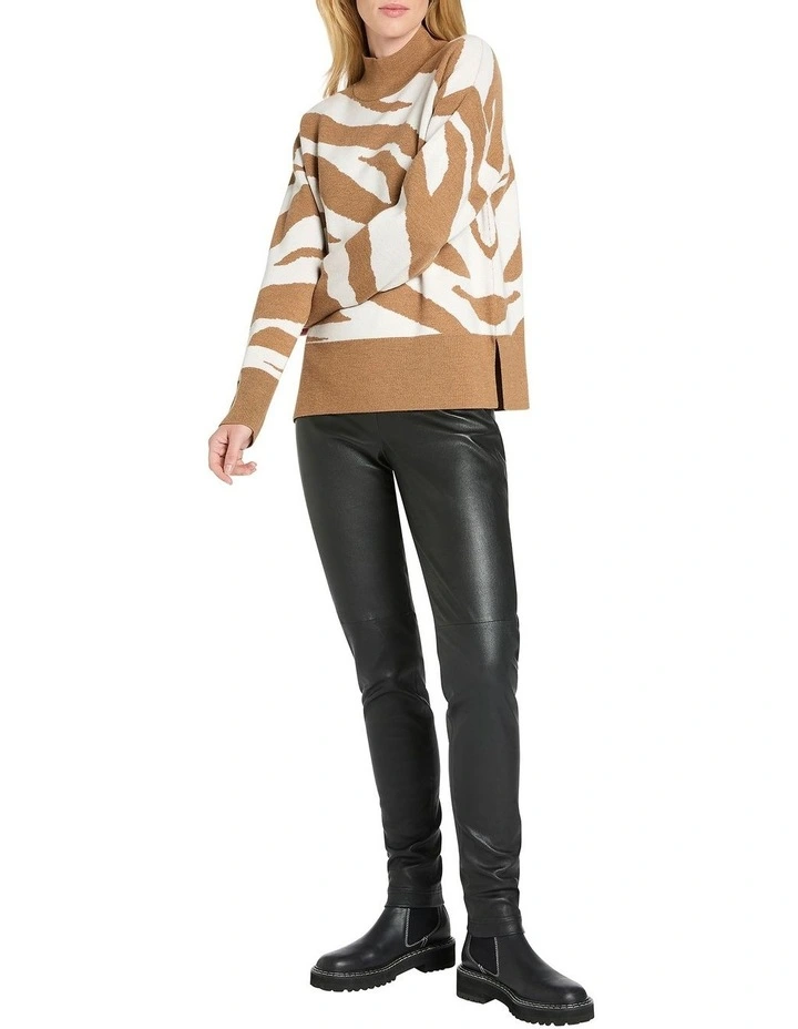 Juna Merino Zebra Knit in Beige Multi