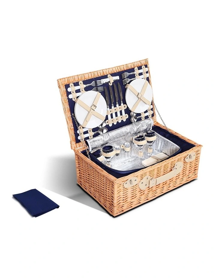 Alfresco 4 Person Picnic Basket in Beige