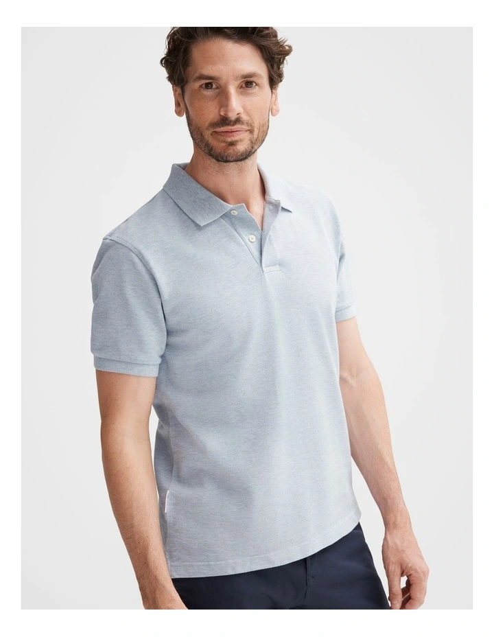 Classic Marle Polo in Washed Blue