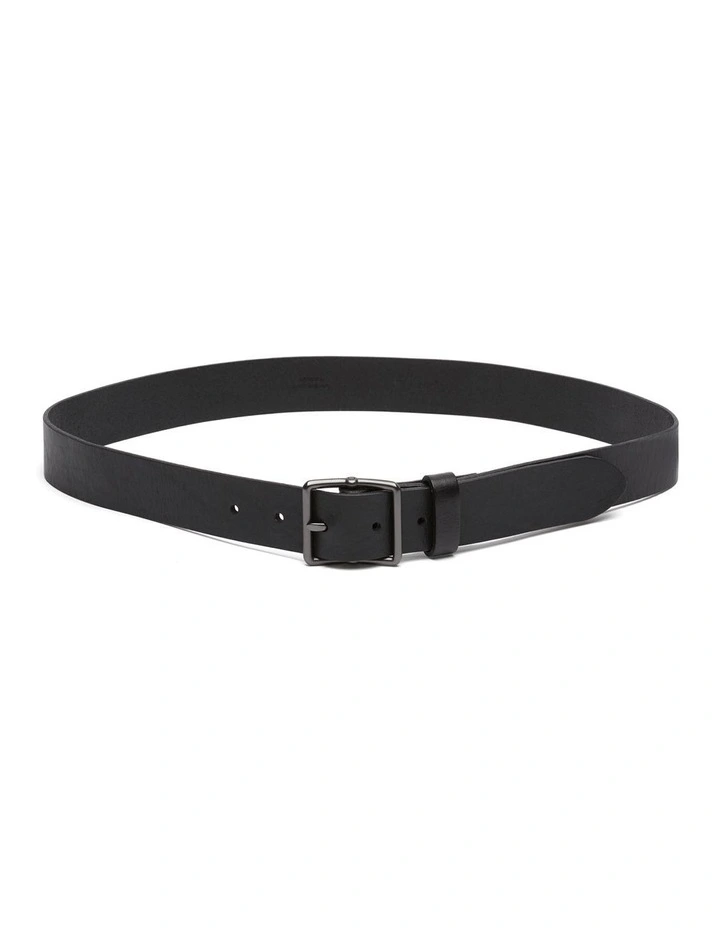 Justin Leather Belt in Black