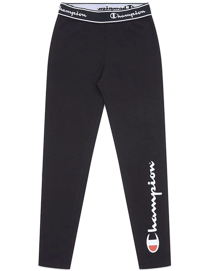 Girls Script Tight Legging Black