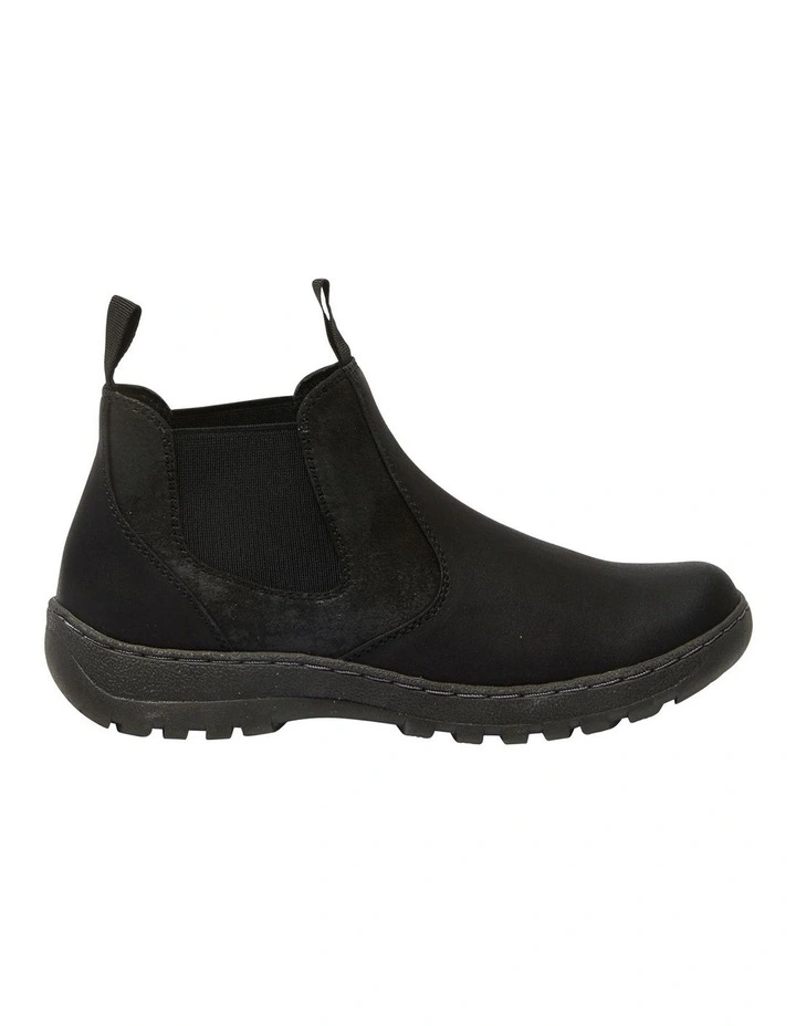 Emmett Boots in Black Micro