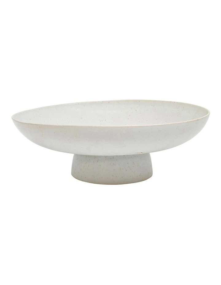 Arcata Pedestal Bowl in Natural 30x10.5cm
