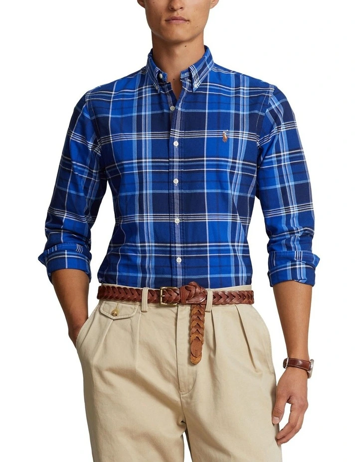 Classic Fit Plaid Oxford Shirt in Assorted