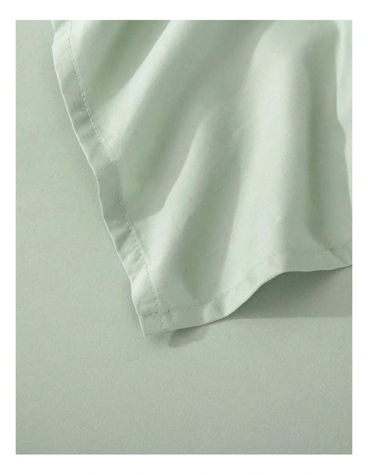 500TC Cotton Sateen Flat Sheet in Sage
