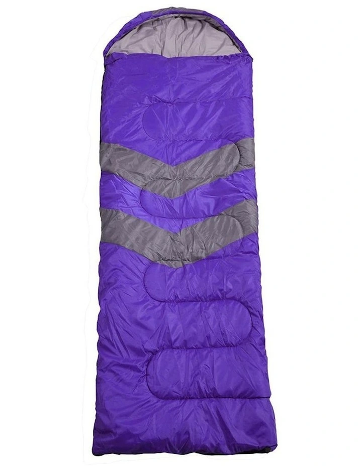 Outdoor Camping -10Thermal Single Sleeping Bag in Purple