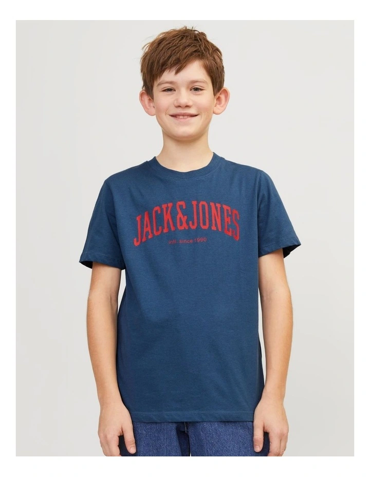 Josh Crew Neck T-Shirt in Ensign Blue