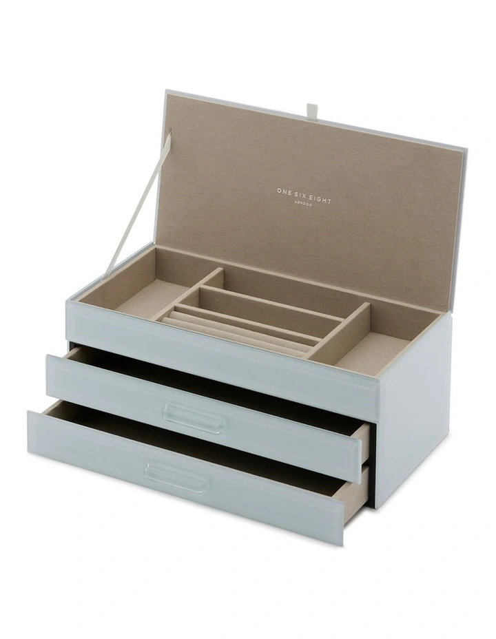 Gabriella Duck Egg Blue Large Jewellery Box