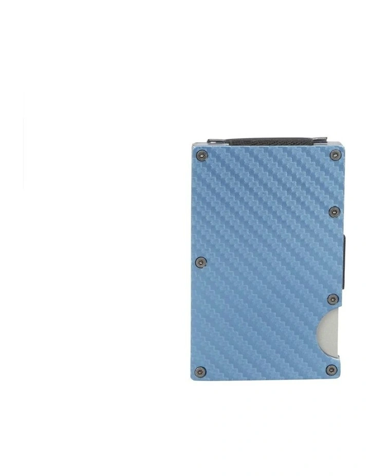 Credit Card Holder With Money Clip in Blue