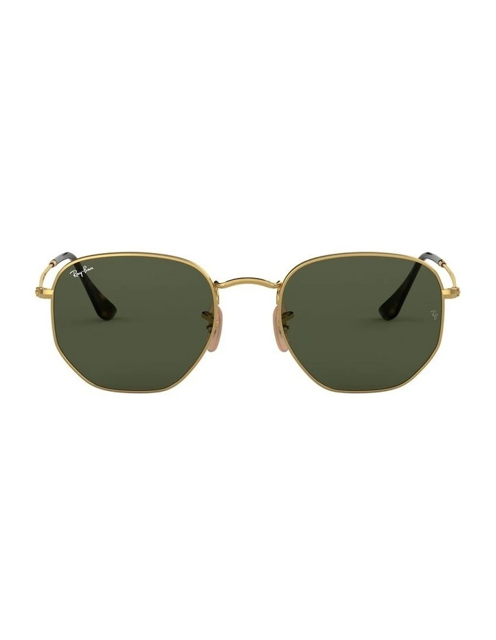 Hexagonal Flat Lenses Gold RB3548N Sunglasses