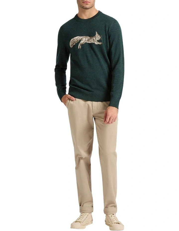 Drive Me Nuts Knit Sweater in Pine Marle