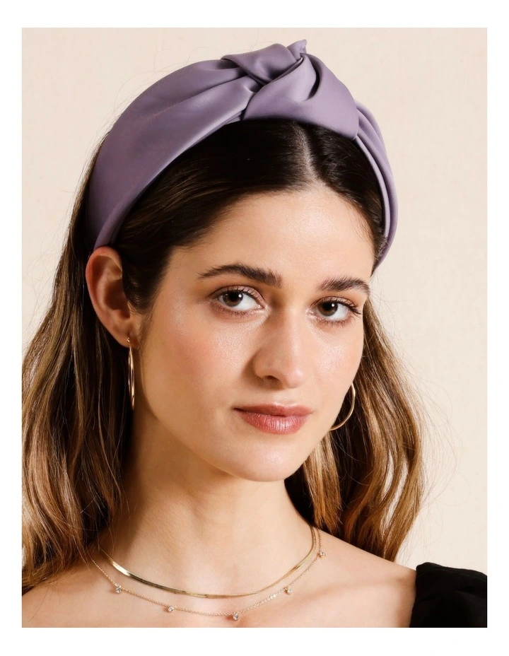 Knot Detail Headband in Lilac