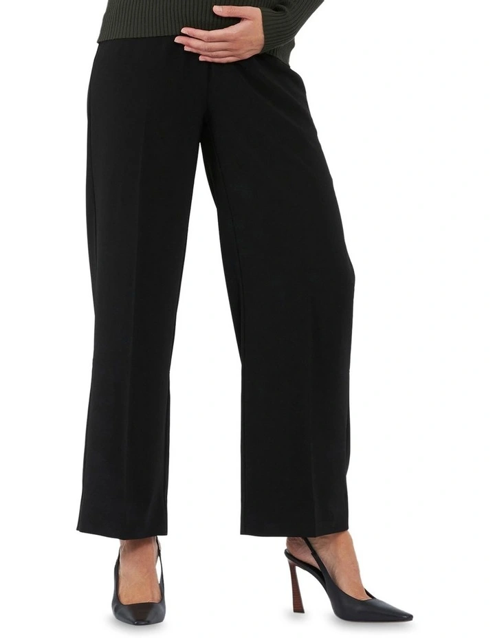 Alexa Wide Leg Pant in Black