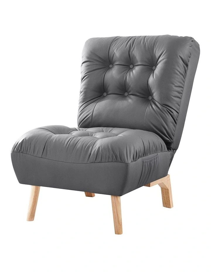 Accent Recliner Convertible Lazy Gaming Lounge Chair Sofa in Grey