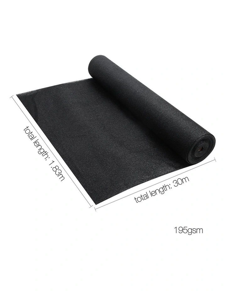 Sail Shade Cloth Sail Roll Mesh 195gsm 1.83x30m In Black