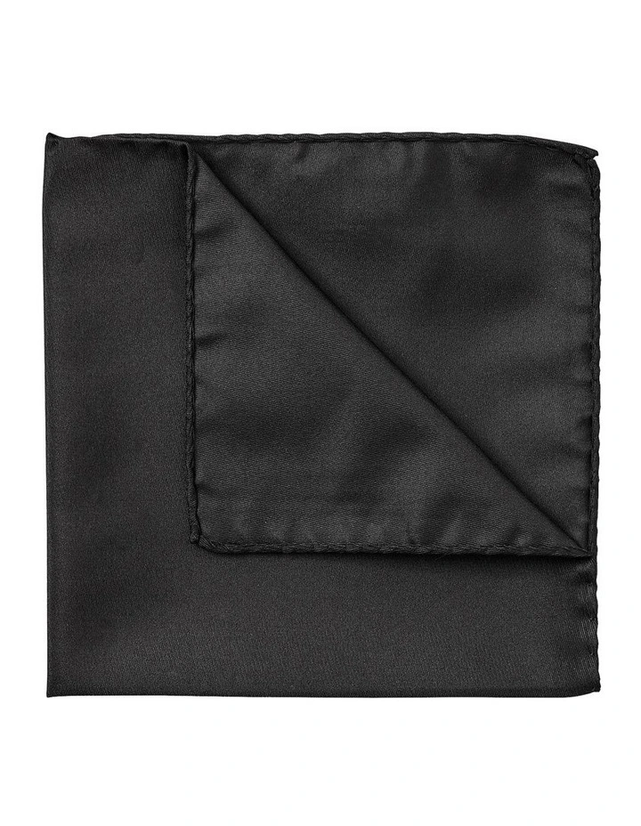 Formal Silk Pocket Square in Black