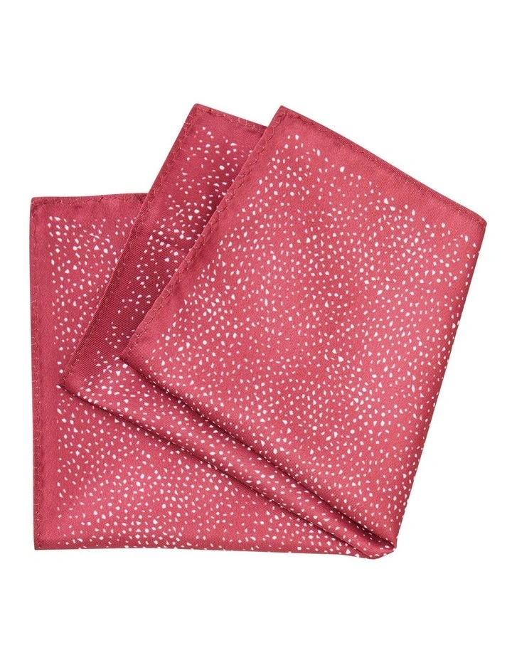 Geo Print Pocket Square in Red