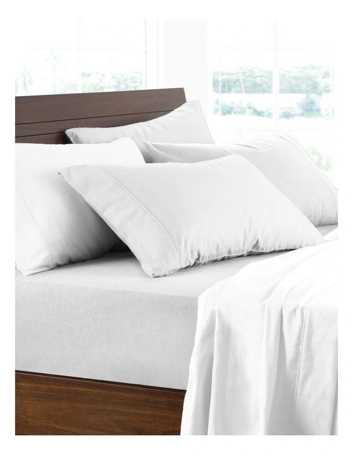Flannelette Sheet Set in White