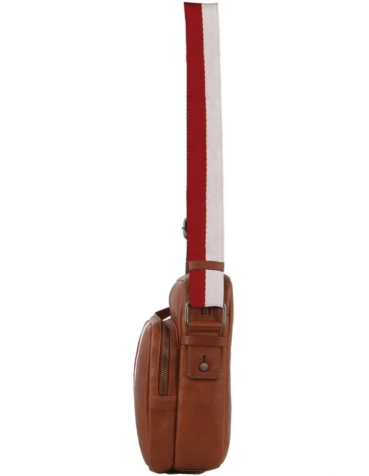 Leather Cross-Body Bag in Tan