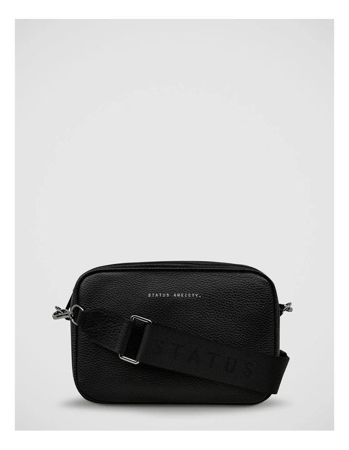 Plunder Zip Top Crossbody Bag in Black