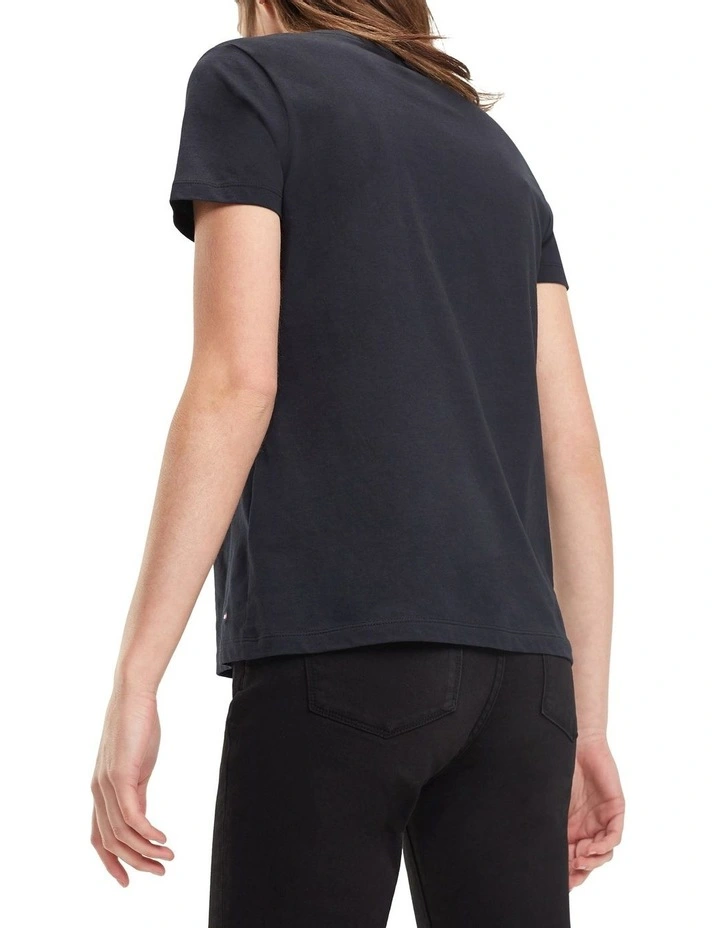 Heritage Crew Neck Graphic Tee in Black