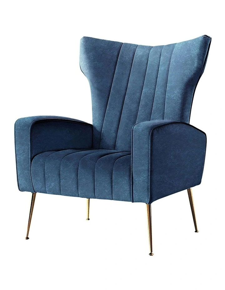 Kate Velvet Armchair in Navy