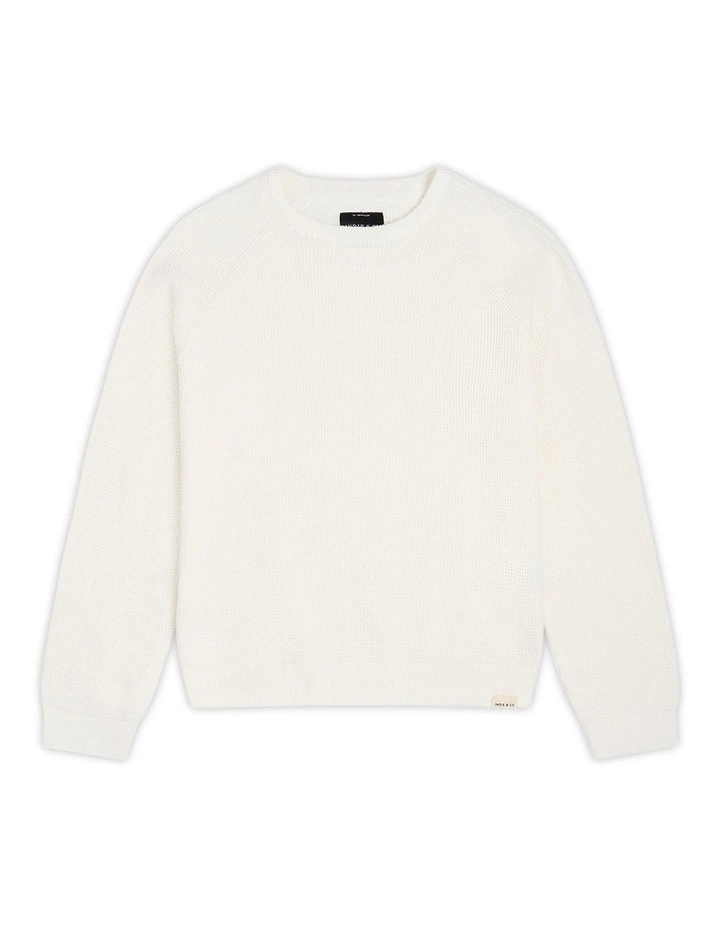 The Summit Raglan Knit (8-14 Years) in Off White