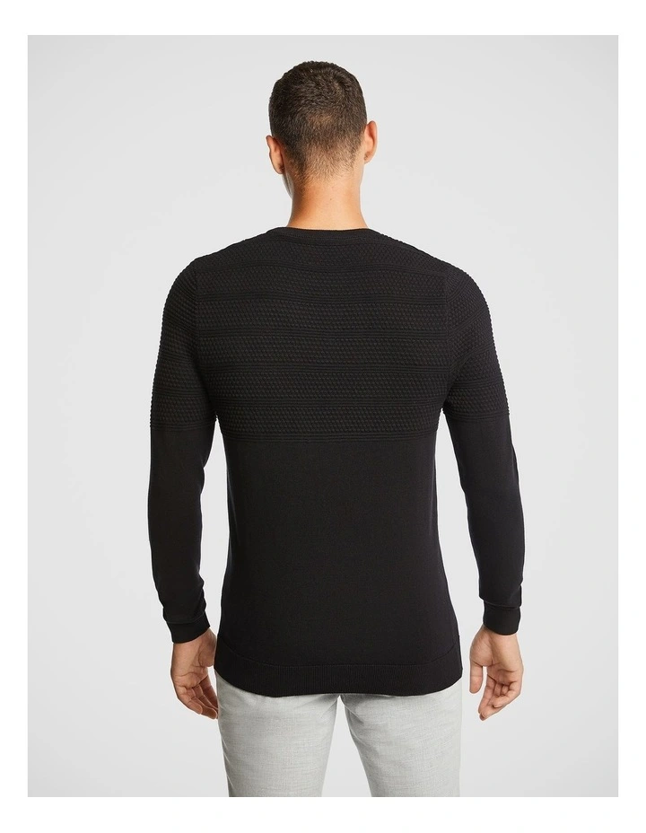 Jones Textured Knitwear in Black