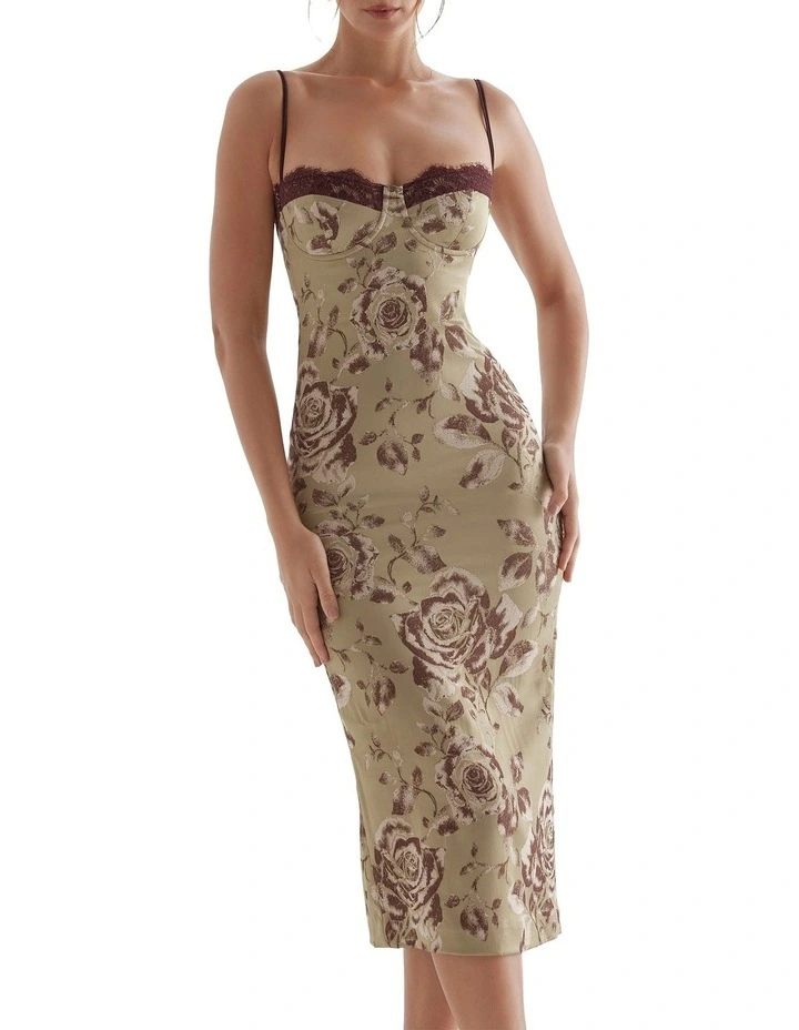 Cassia Midi Dress in Multi
