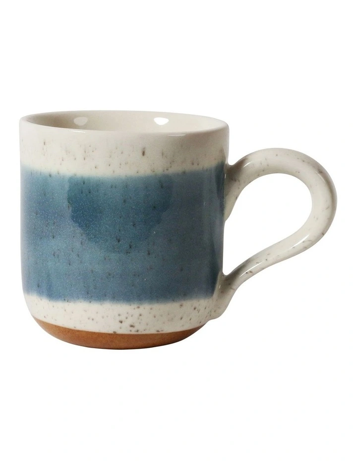 Solace Mediterranean Clay Mug With Reactive Glaze 350ml in Blue