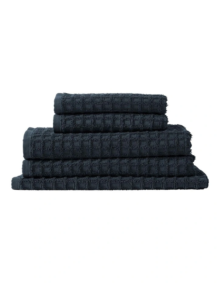 Waffle Bath Towel Set in Slate