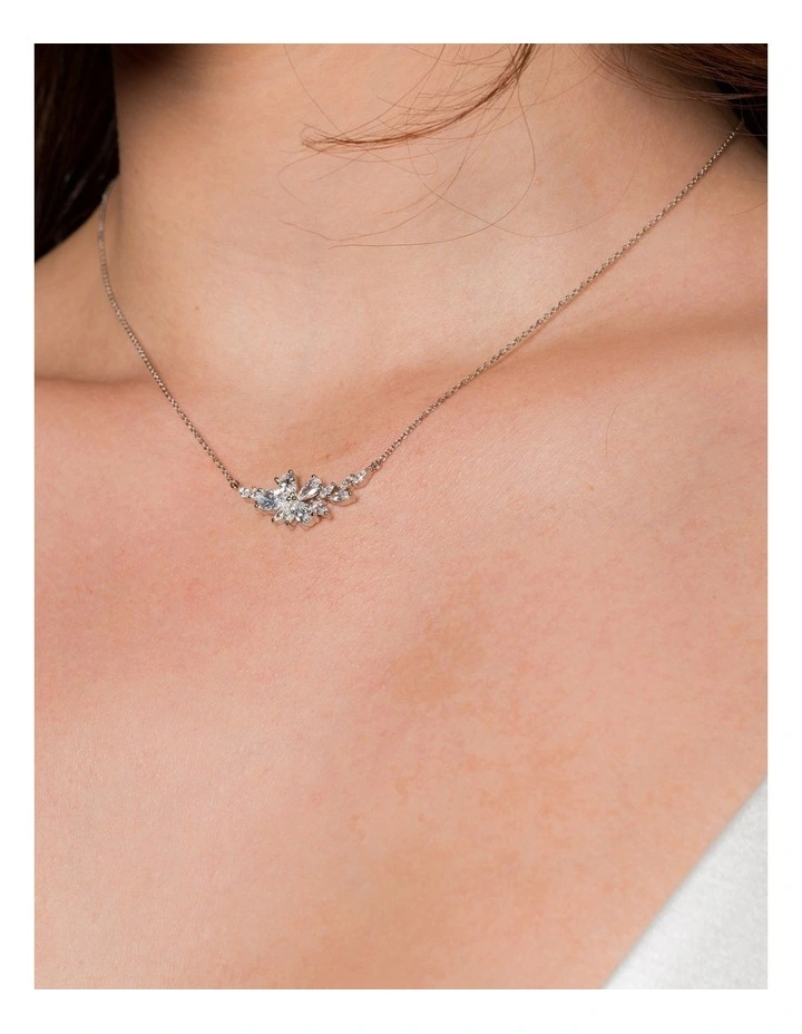 Iconic Bridal Hyacinth Silver Necklace