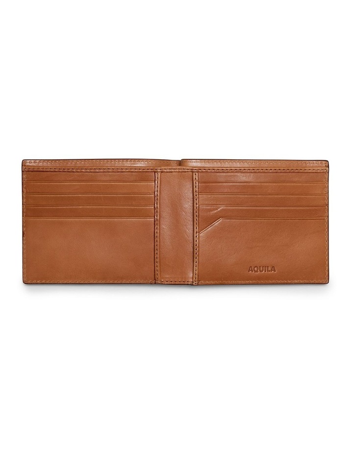 Archie Leather Bi Fold Wallet in Cognac