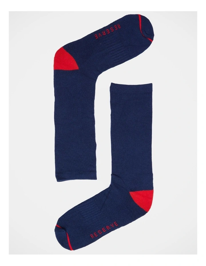 Organic Comfort Socks 3 Pack in Navy