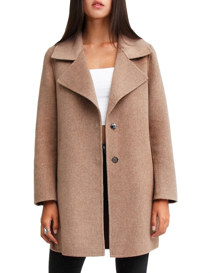 Ex-Boyfriend Oat Wool Blend Oversized Jacket