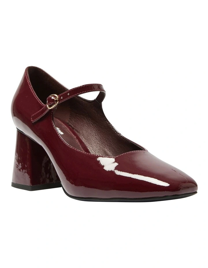 Nancy Heeled Shoes in Wine Patent
