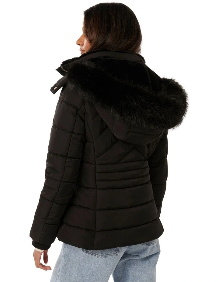 Mimi Short Puffa Jacket in Black