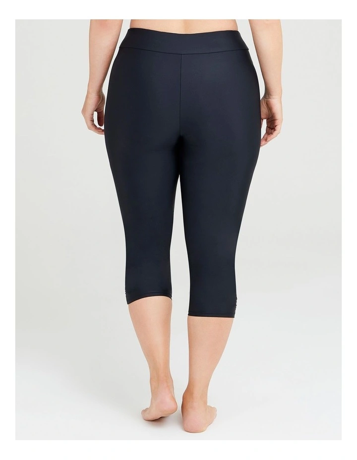 Ruched Swim Legging in Black