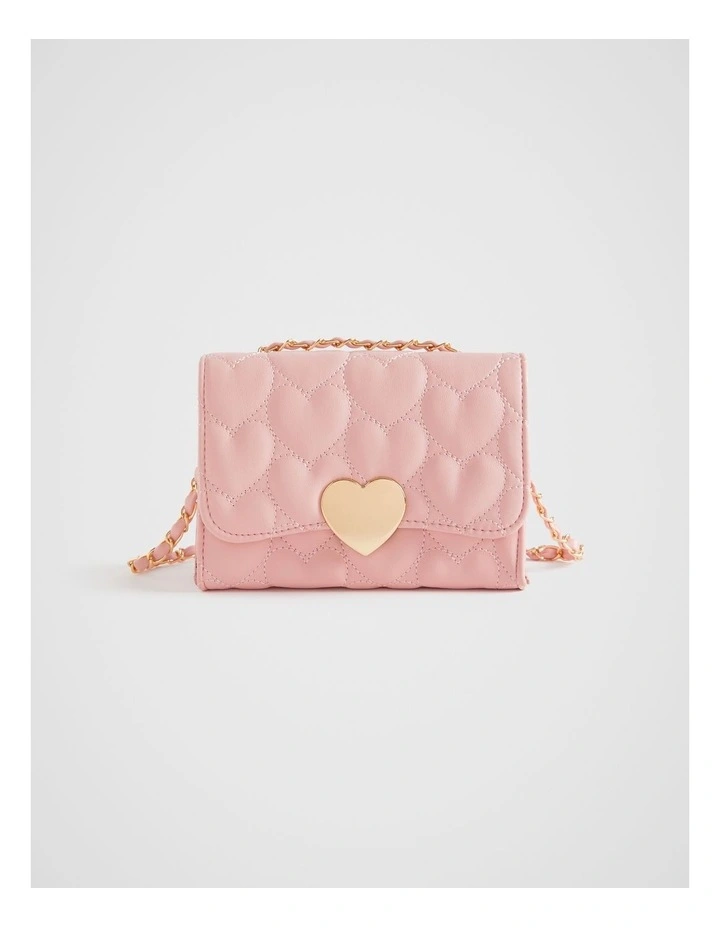 Heart Quilted Sling in Dusty Rose