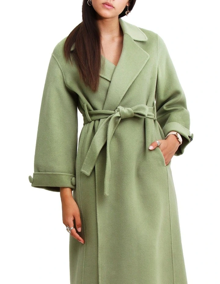 Stay Wild Grass Wool Oversized Coat