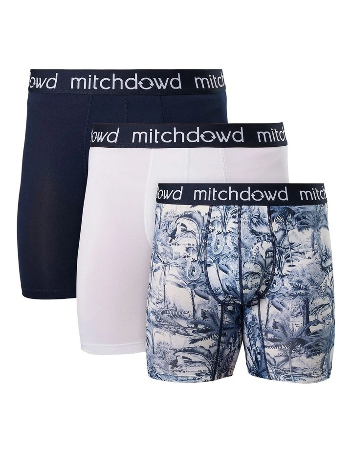 Eco Magic Palms Comfort Trunk 3 Pack in Navy/White