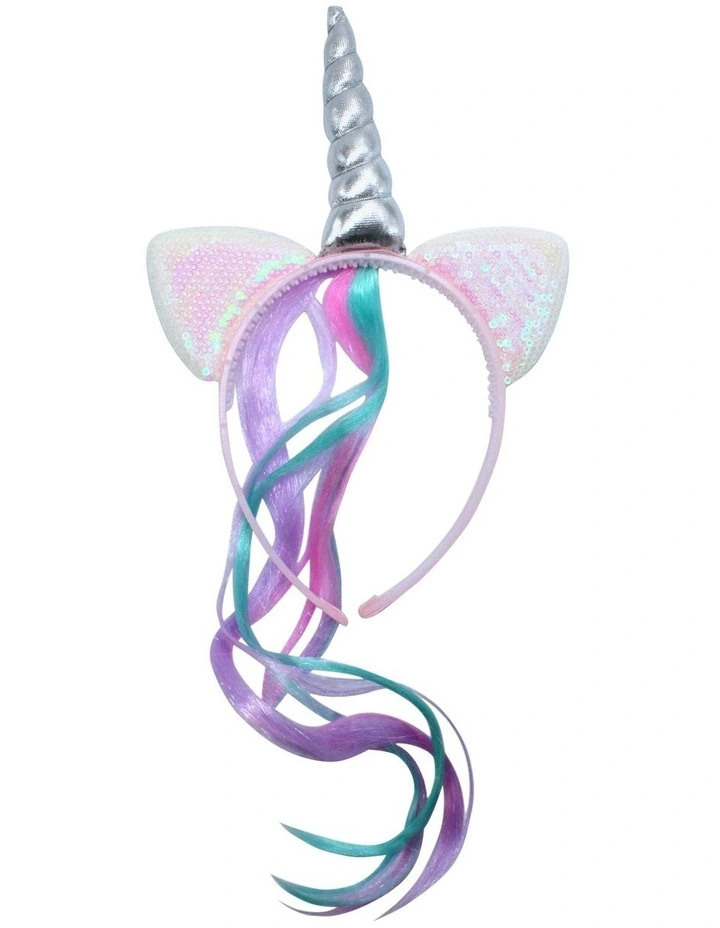 Unicorn Alice Band and Hair in Multi