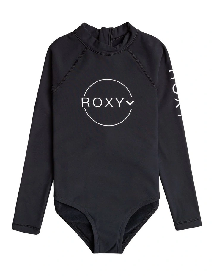Heater Long Sleeve One Piece Rash Vest in Anthracite