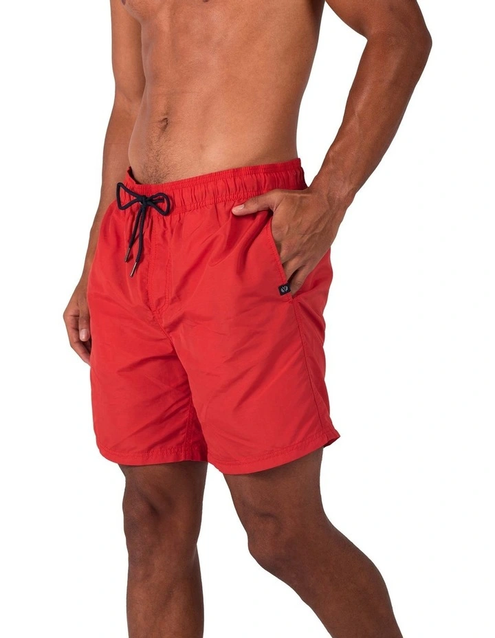 Basic Board Shorts in Red