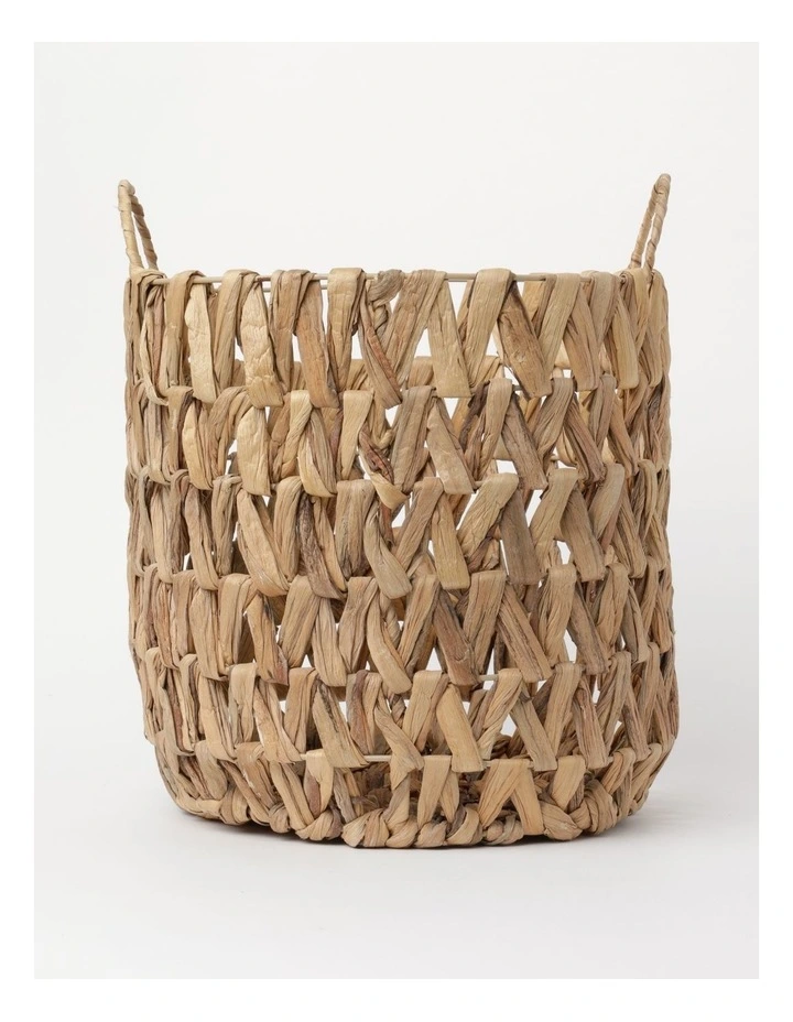Kahlin Water Hyacinth Baskets Set of 3 in Natural