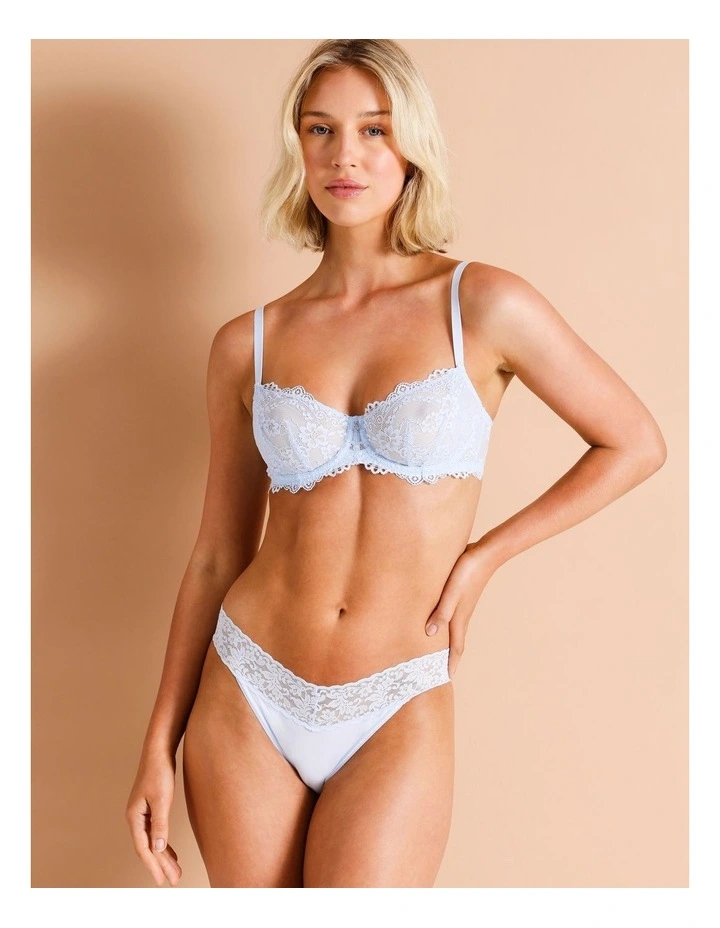 Cotton & Lace Bikini in Frosted Window